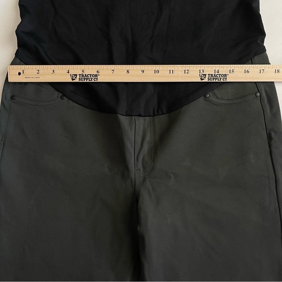 LIKE NEW Liverpool Los Angeles Maternity Olive Green Leggings Size 14 - Picture 4 of 4